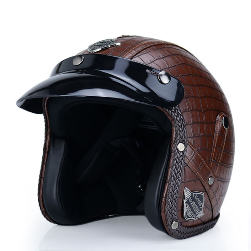 Retro Motorcycle Helmet Male Motorcycle view 4