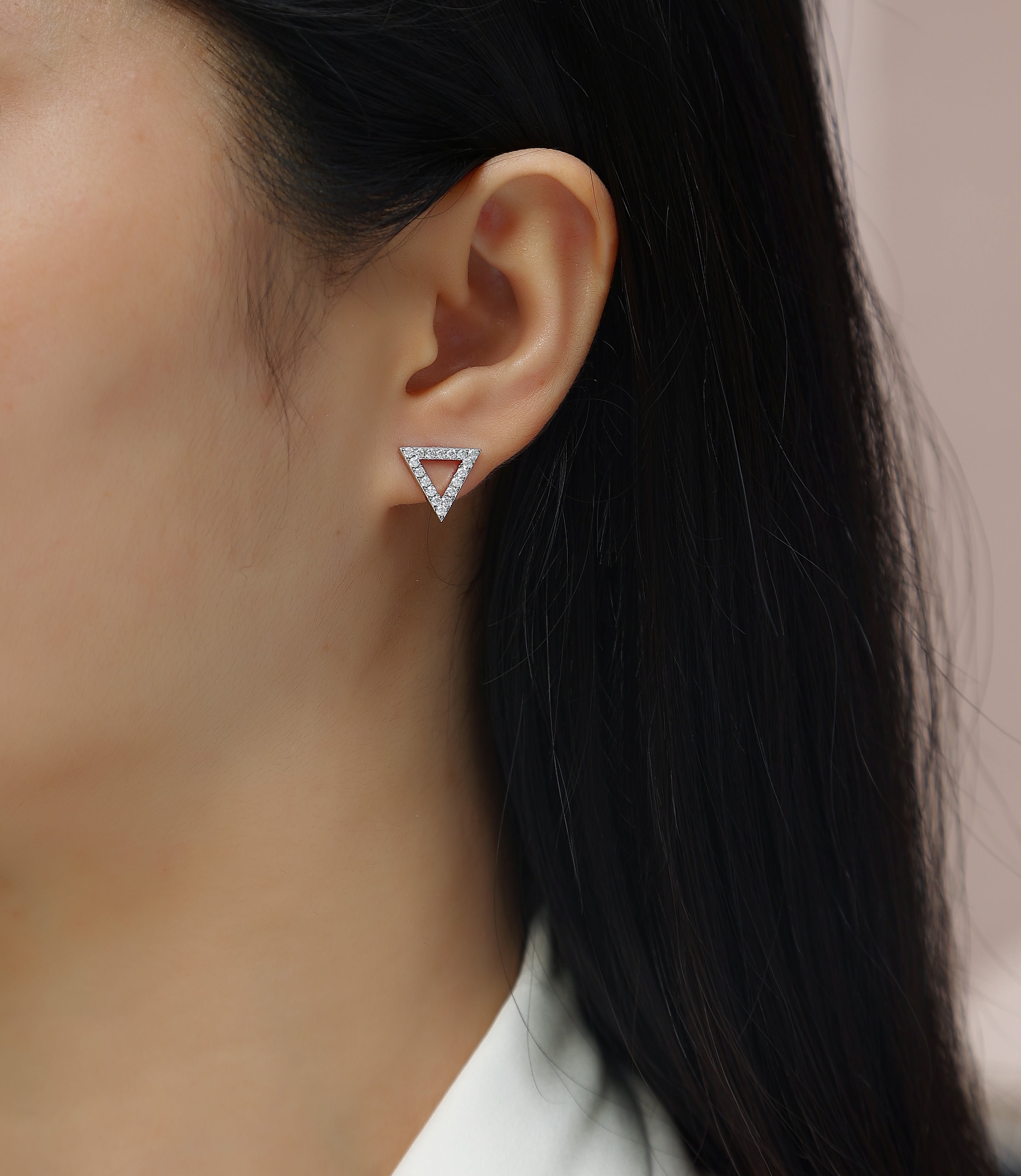 1Unique - Set With Moissanite S925 Sterling Silver And Platinum-plated Stud Earrings, Fashionable, Trendy And Affordable Jewelry Prohibit Tk Sales view 1