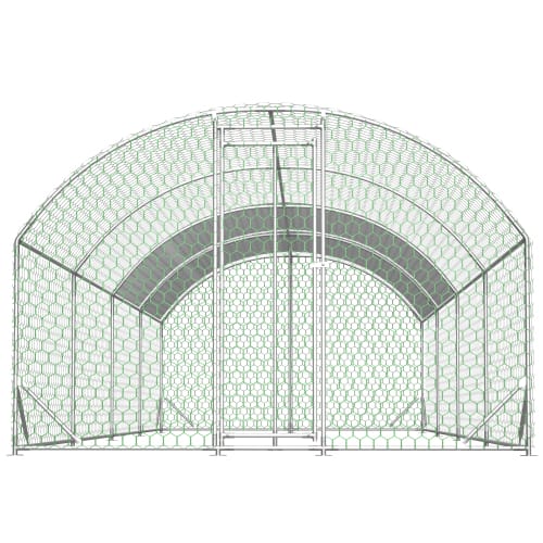 26x9x6Large Metal Chicken Coop,Walk-in Poultry Cage,Chicken Run With Waterproof Cover,Outdoor Backyard Farm,Chicken Rabbits Duck Run Pen,Easy To Assemble And Clean view 2