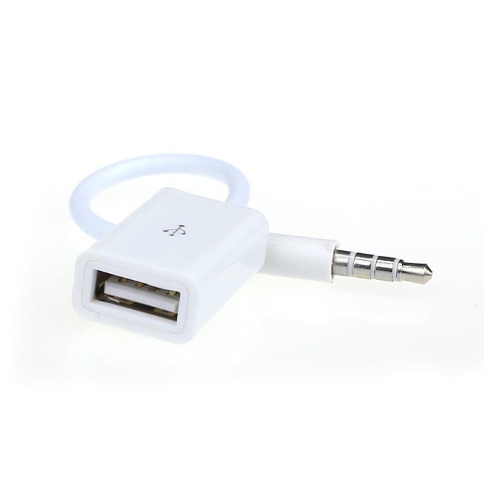 USB To 3.5MM U Disk Cable 12V Car CD Player AUX Car Audio Adapter Cable view 3