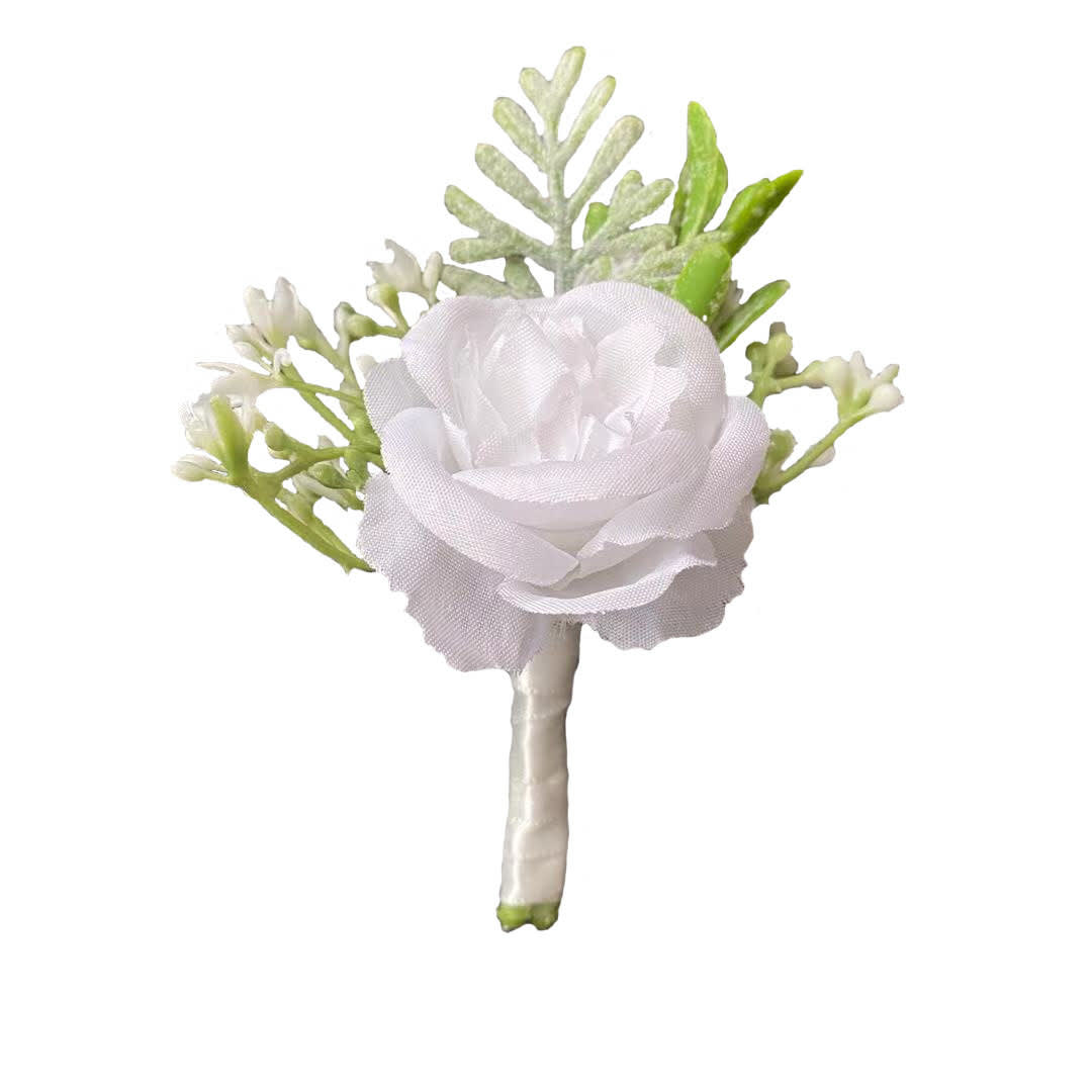 Korean Fabric Bride And Groom Corsage Rose Small Buds Silk Flower Before Marriage view 2