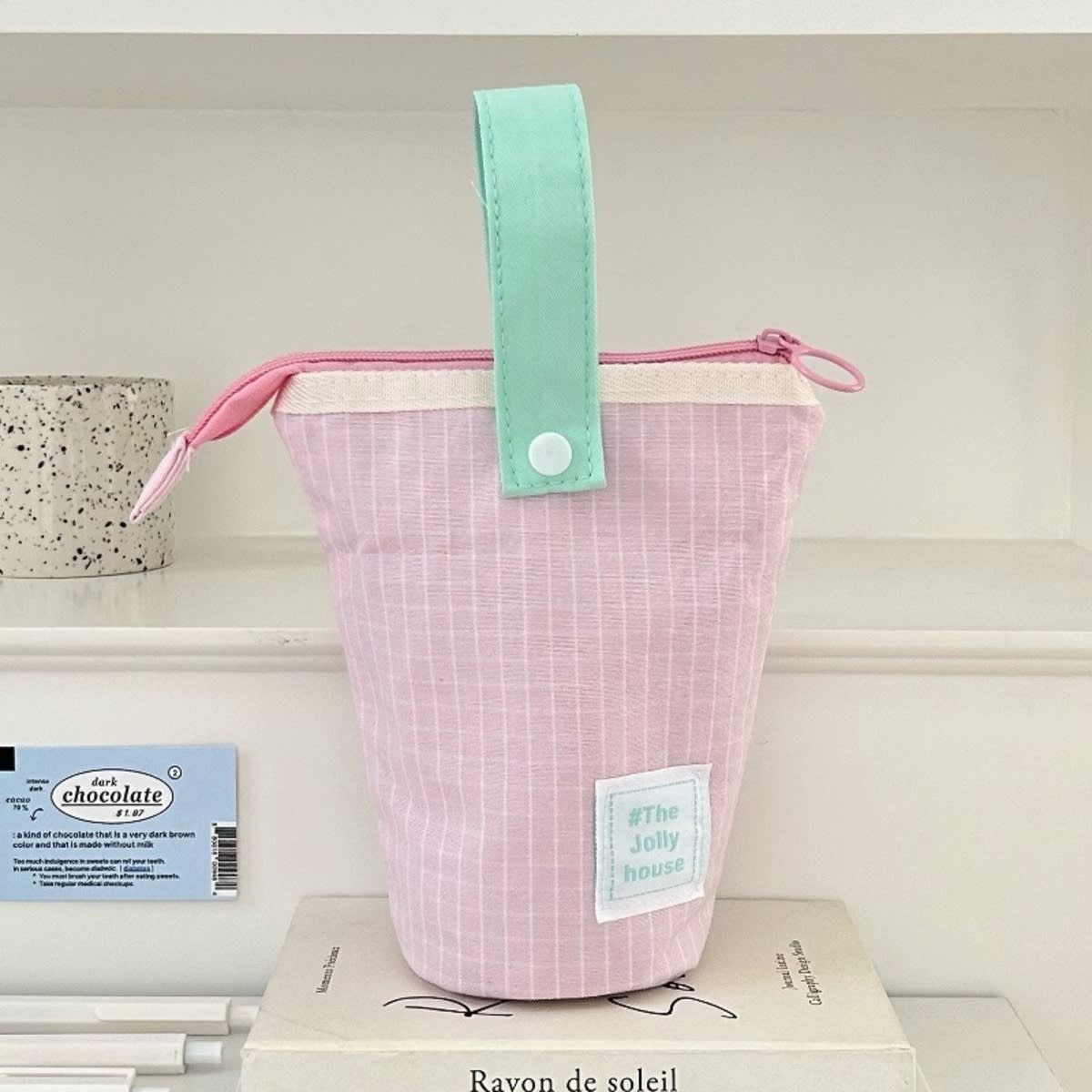 Foldable Standing Pencil Pen Case With Compartments Large Capacity Pencil Pouch Bag School Aesthetic Supplies For Girls Boys Adults view 8