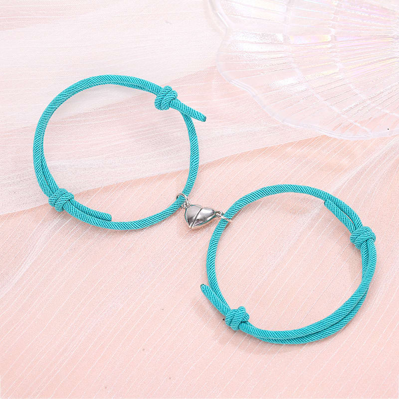 Simple Alloy Love Magnets Attracting Couple Bracelets view 3
