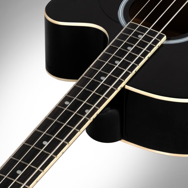 4 Strings With EQ, Rosewood Fingerboard Folk Bass, Black view 4