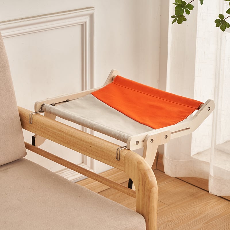 Cat Bed Hanging Bed Balcony Window Glass Wood view 4