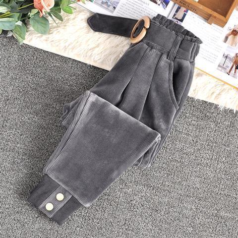 Girls' Corduroy Pants Autumn And Winter Clothes New Plus Cashmere view 5