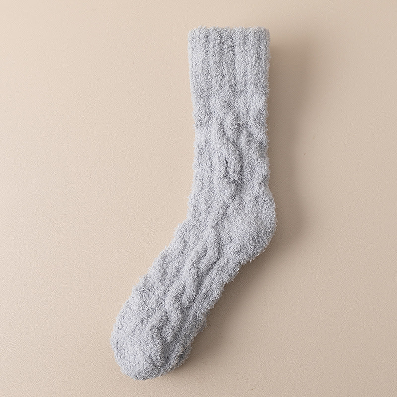 Winter Warm Fuzzy Coral Fleece Socks Women Men Velvet Thickened Home Sleepping Floor Socks view 10