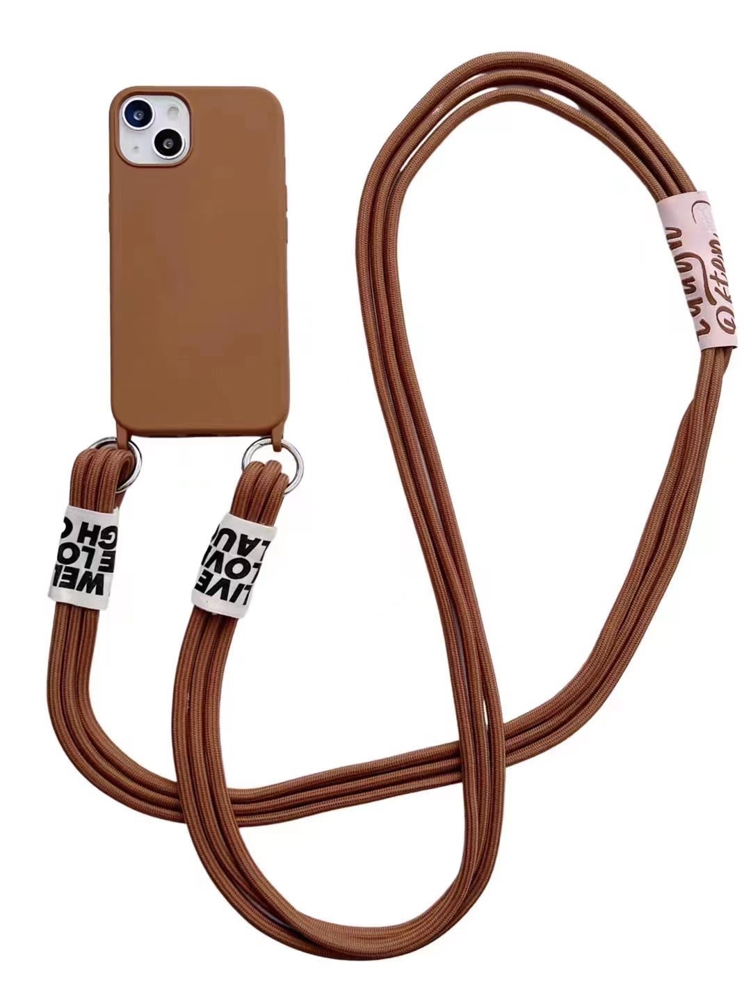 Long Diagonal Strap Liquid Silicone Phone Case view 14