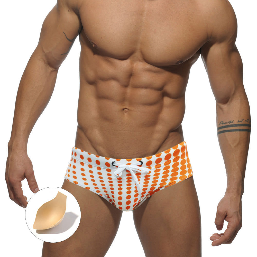 Printed Swimwear Briefs Bathing Suit With Pad Beach Short Sports Homme Swim view 3