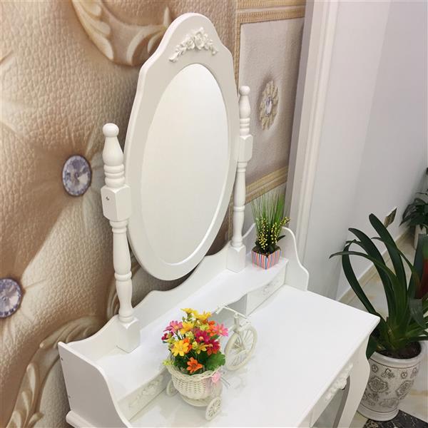 Four Drawer Single Mirror Dressing Table Set view 2
