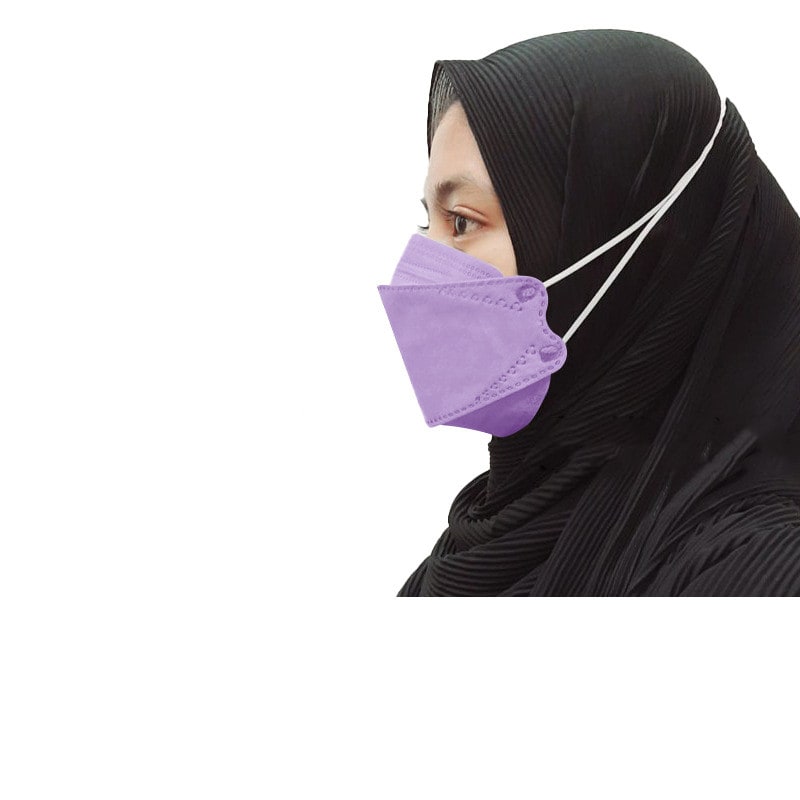Filter Masker Korea KF94 Hijab Headloop 10pcs 4D Adult Mask view 4