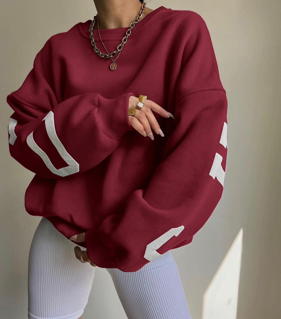 Women's Casual Fashion Print Thickened Versatile Top view 6