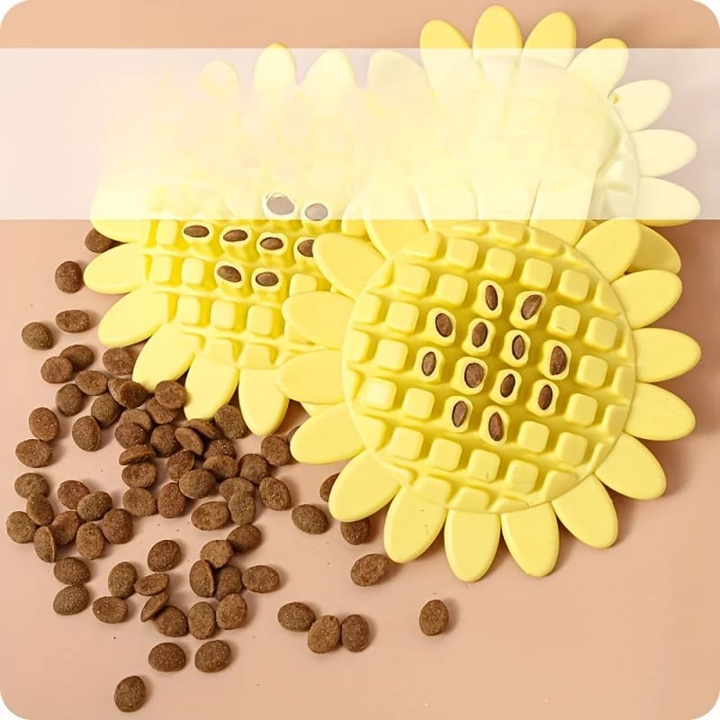 Rubber Sunflower Dog Toys Chewy Durable Fun Perfect For Teething And Playing In Puppies Dog Accessories Pet Products view 6
