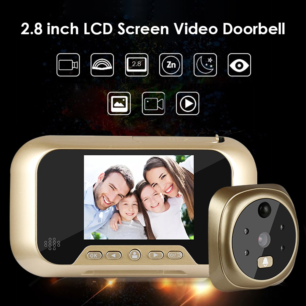 2.8 Inch Infrared Night Vision Camera Video Intelligent Electronic Peephole Visual Peephole Doorbell view 4
