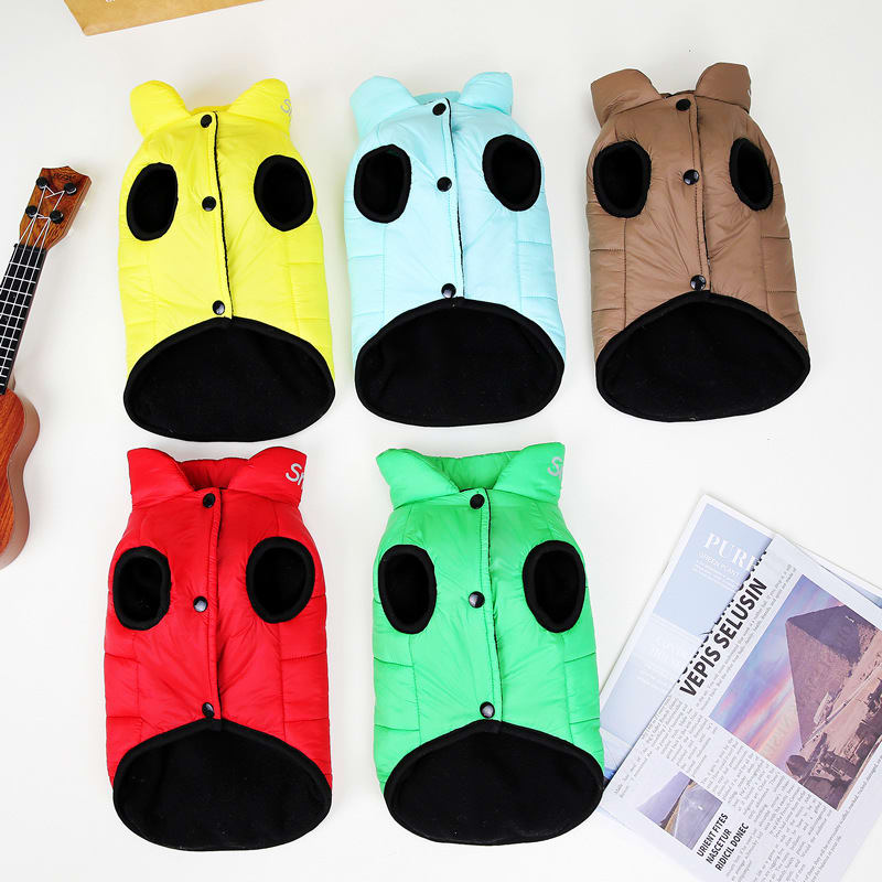 Small Pet Clothing Two-legged Cotton-padded Clothes view 5