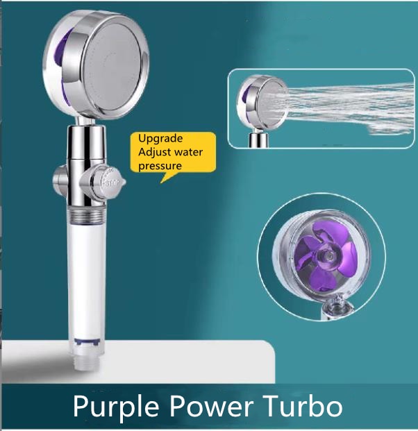 Shower Head Water Saving Flow 360 Degrees Rotating With Small Fan ABS Rain High Pressure Spray Nozzle Bathroom Accessories view 42