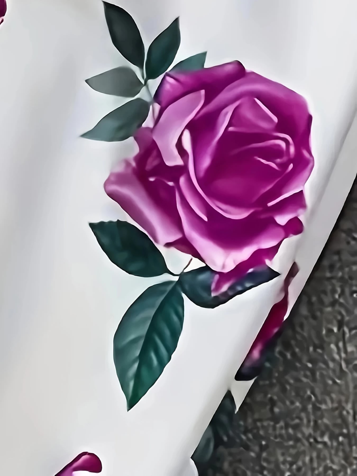New Elegant And Fashionable Casual Floral Print Set, Double Breasted Purple Suit Jacket And Floral Print High Waisted Slim Pants, Spring And Autumn Women’s Clothing view 2