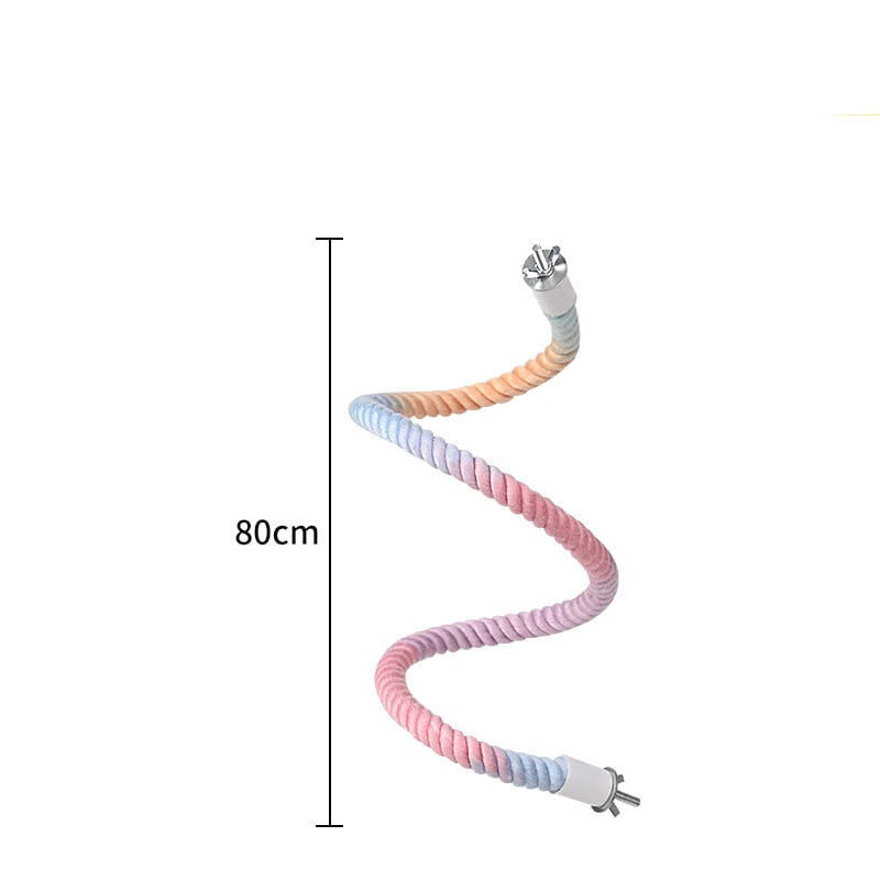 Gradient Colorful Bird Rope Perch Stand For Bird Cages Bendable Climbing Rope Cage Accessory Toy For Cockatiel Parakeet Sugar Glider view 16