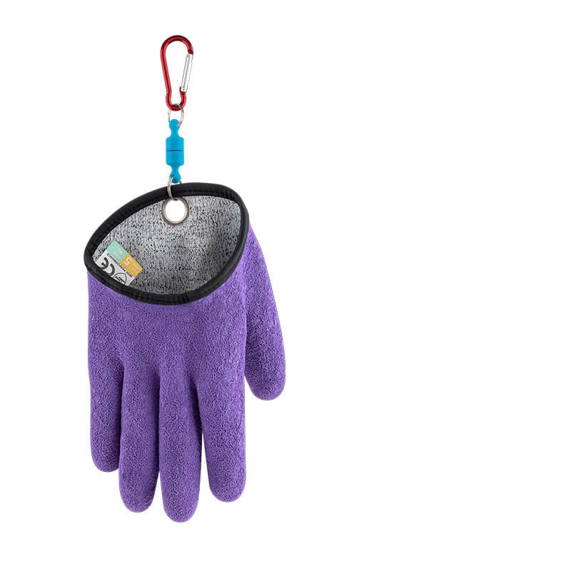 Fishing Gloves Anti-Slip Protect Hand From Puncture Scrapes Fisherman Professional Catch Fish Latex Hunting Gloves Left Right view 21