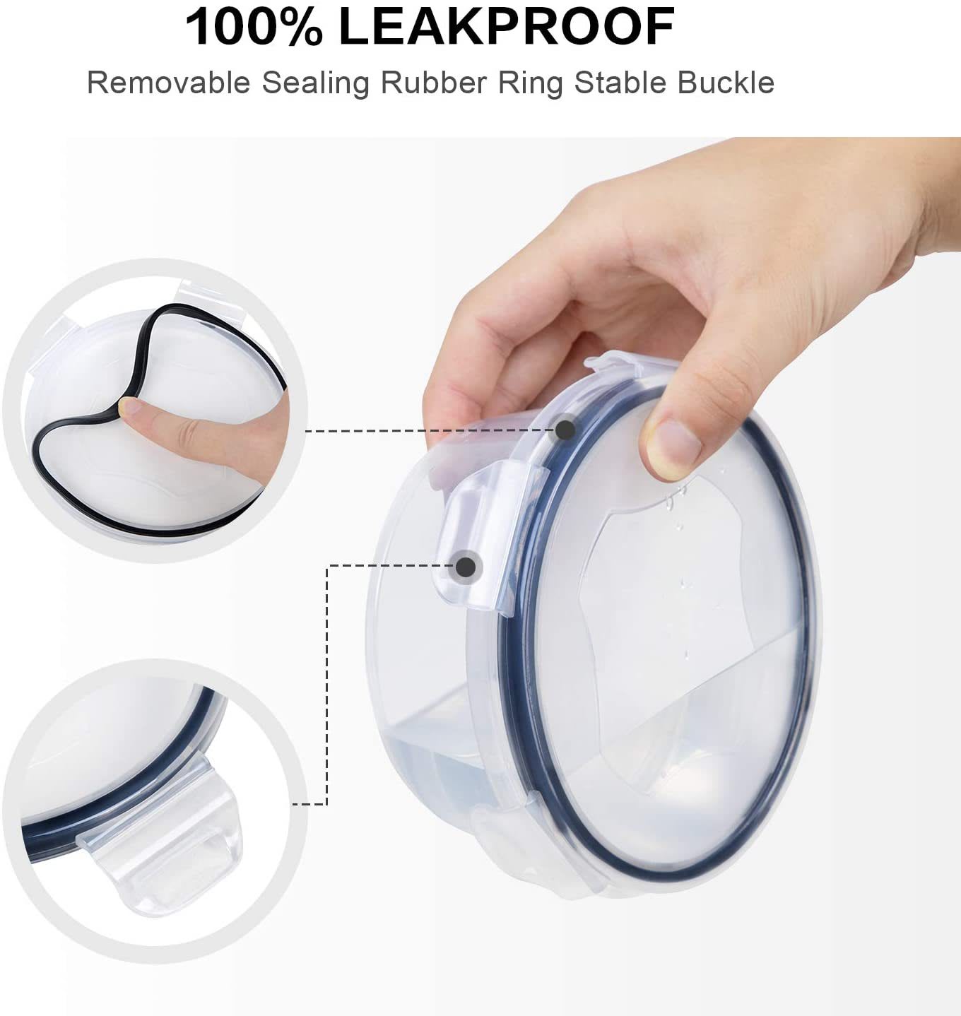 Airtight Plastic Storage Container With Lid And Snap Lock Square Multigrain Jar view 7