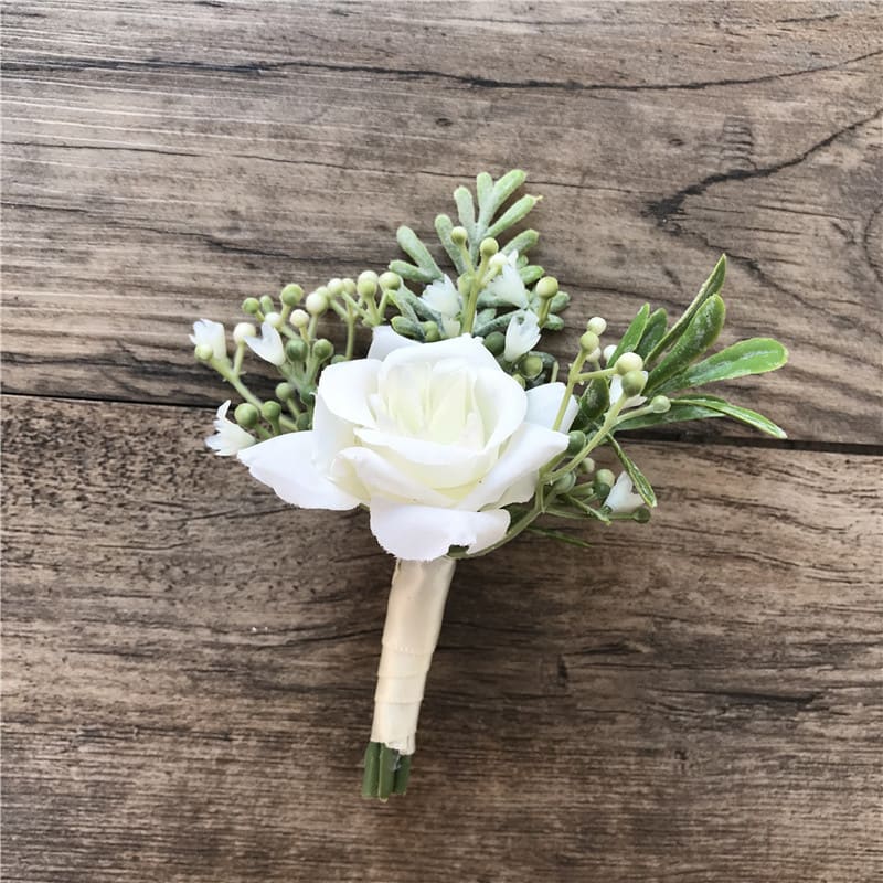 Korean Fabric Bride And Groom Corsage Rose Small Buds Silk Flower Before Marriage view 14