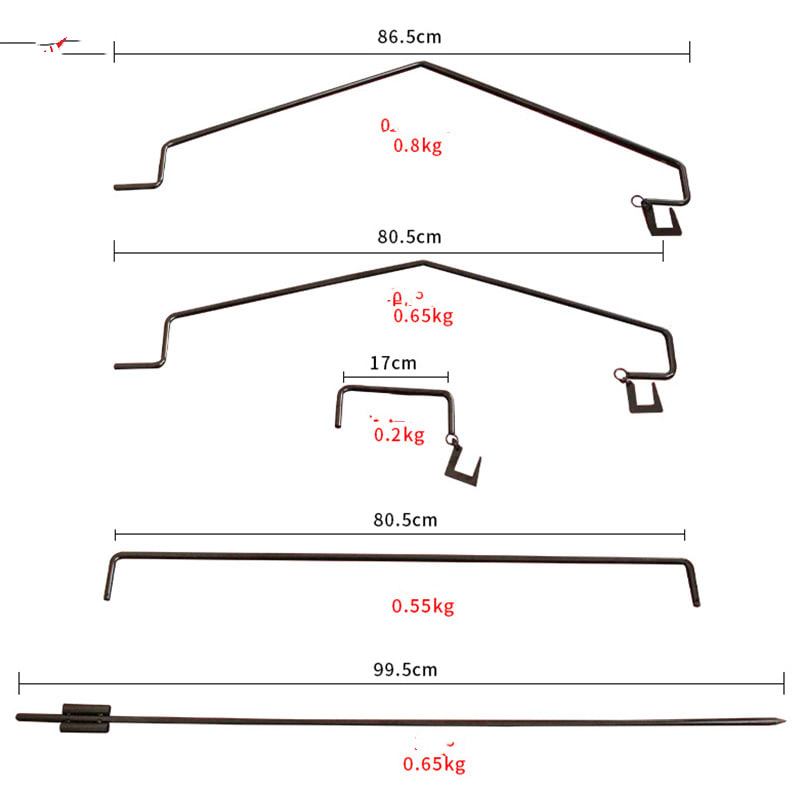 Outdoor Camping Iron Lamp Rack For Mountain Customers view 3