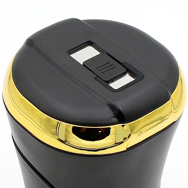 Push-pull Lighter Accessories Smokeless Detachable USB Rechargable Car Ashtray Home Portable Smell Proof With Lid LED Blue Light view 4
