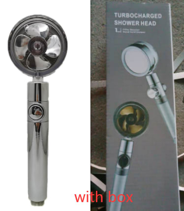 Shower Head Water Saving Flow 360 Degrees Rotating With Small Fan ABS Rain High Pressure Spray Nozzle Bathroom Accessories view 89