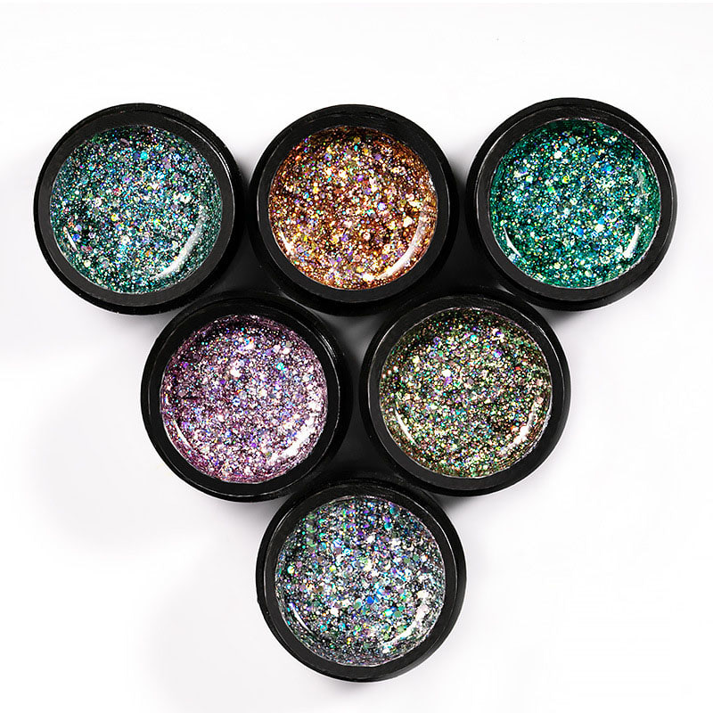 Xingyao Diamond Glue 5ML Gel Nail Polish Seven-color Sequins UV Glue view 3