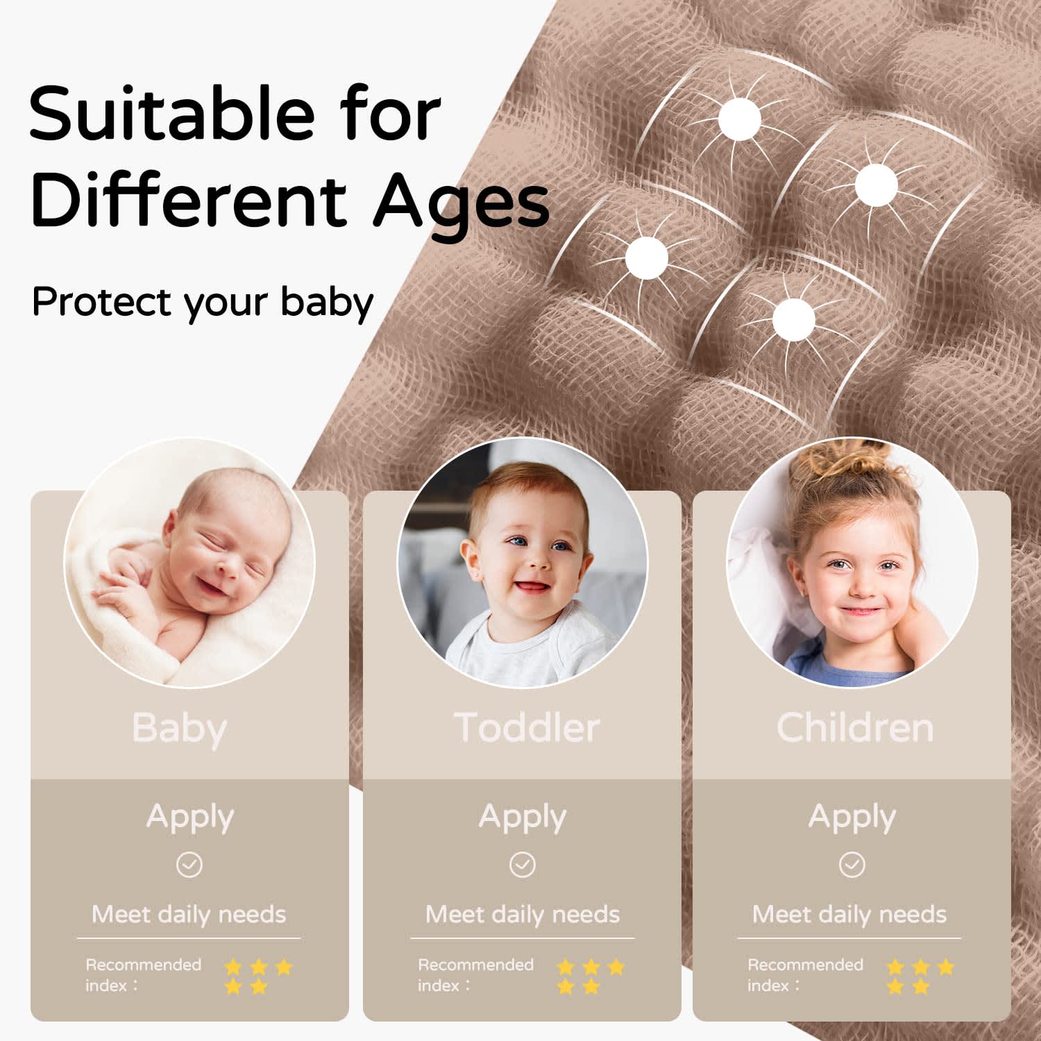 Hooded Baby Towels For Newborn Muslin Cotton Baby Bath Towel With Hood For Babies, Infant, Toddler And Kids, Large 90x90cm, Soft And Absorbent Newborn Essential view 12