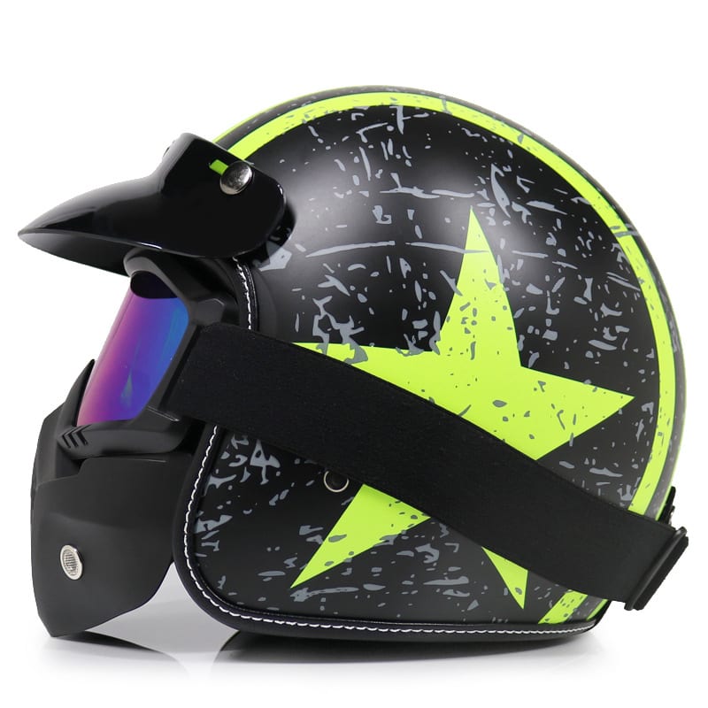 Retro Motorcycle Helmet Male Motorcycle view 13