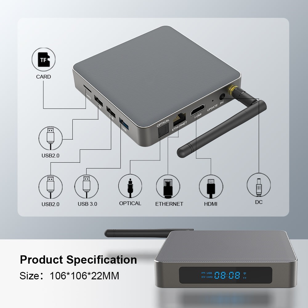 Bluetooth 8K High-definition Network Set-top Box view 4