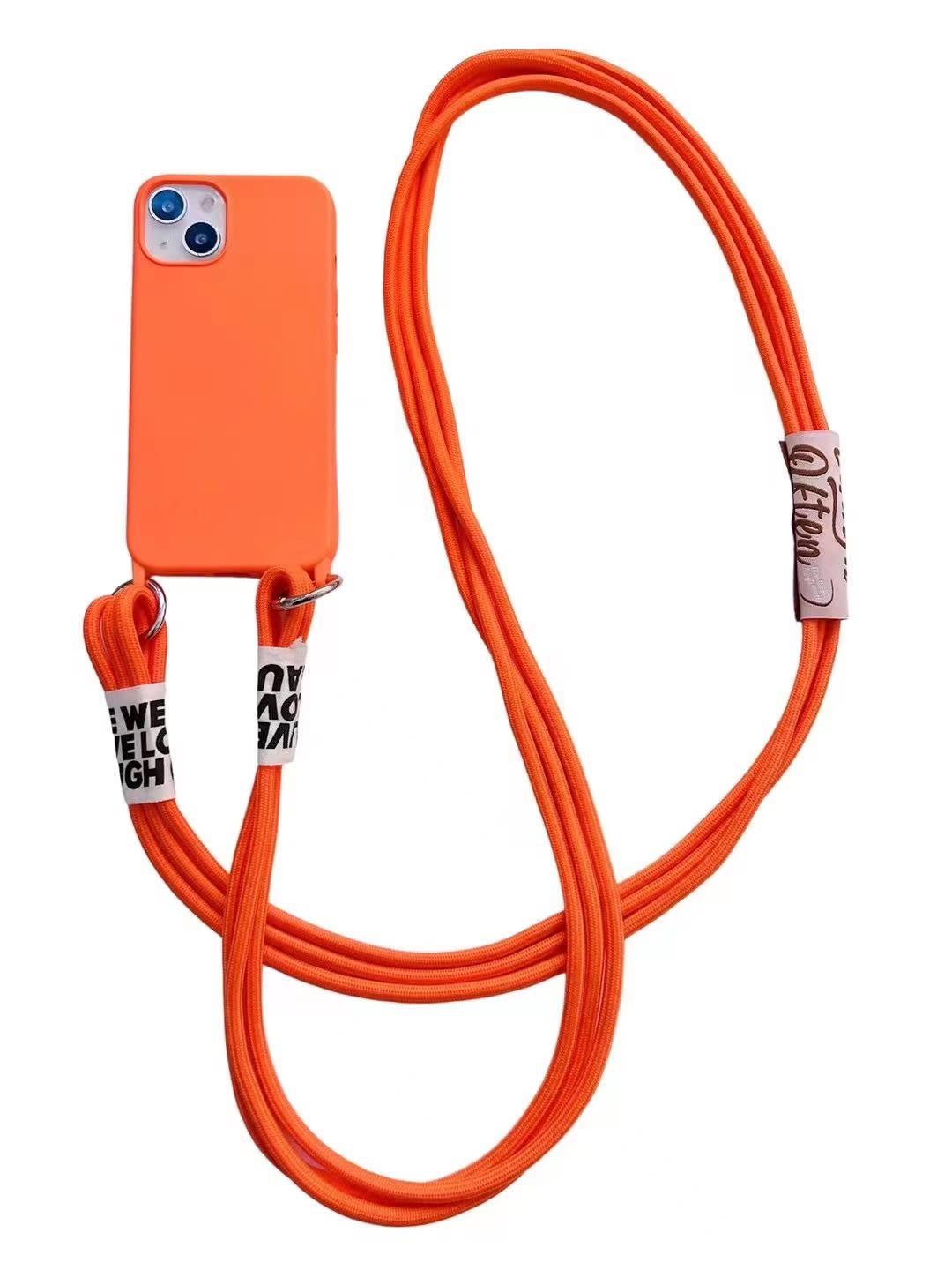 Long Diagonal Strap Liquid Silicone Phone Case view 13