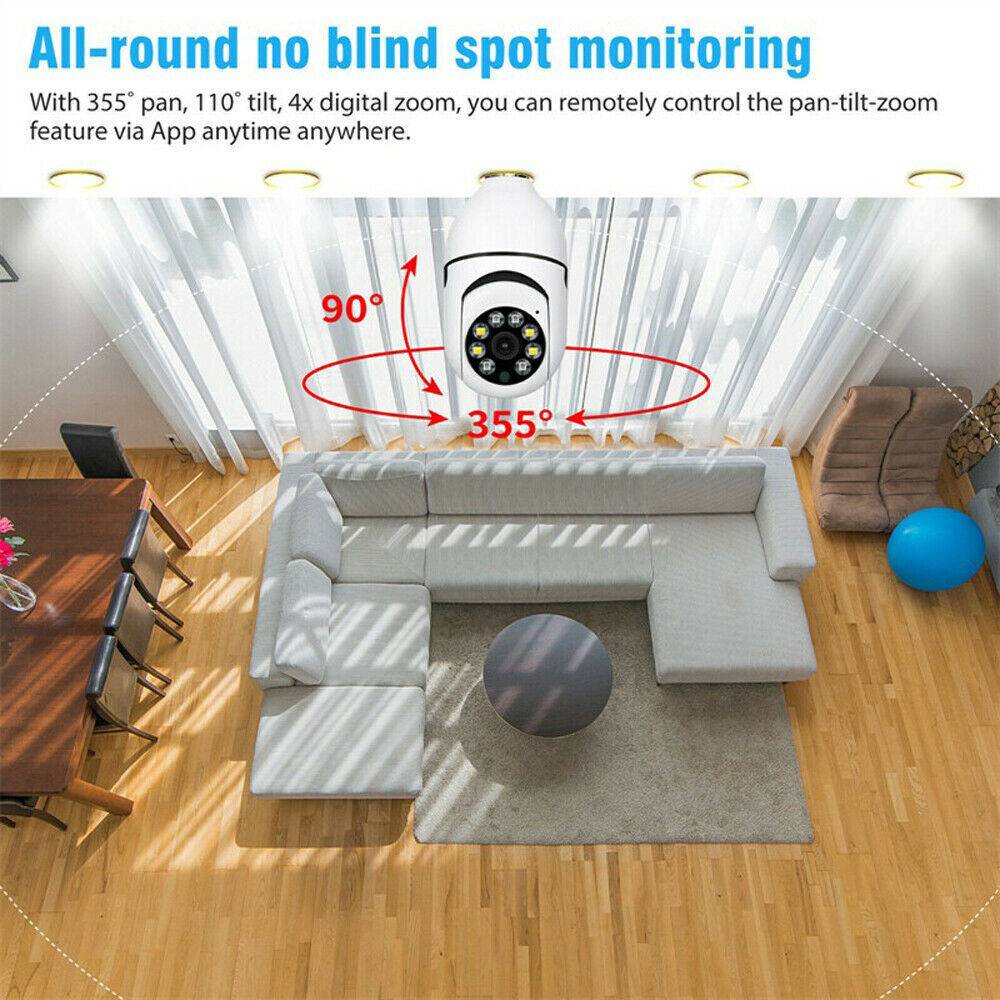 IR E27 Light Bulb Camera 1080P HD Wireless Wifi Smart Home Security Camera view 10