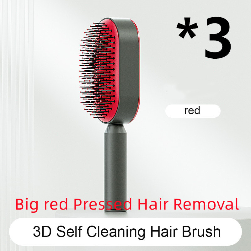 Self Cleaning Hair Brush For Women One-key Cleaning Hair Loss Airbag Massage Scalp Comb Anti-Static Hairbrush view 65