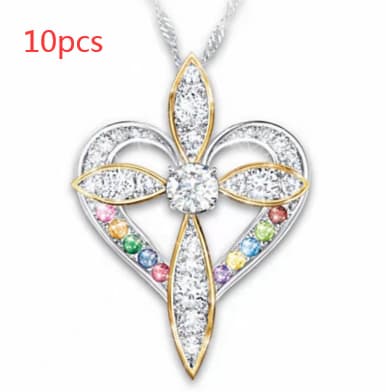 Fashion Love Heart Shaped Cross Pendant view 7