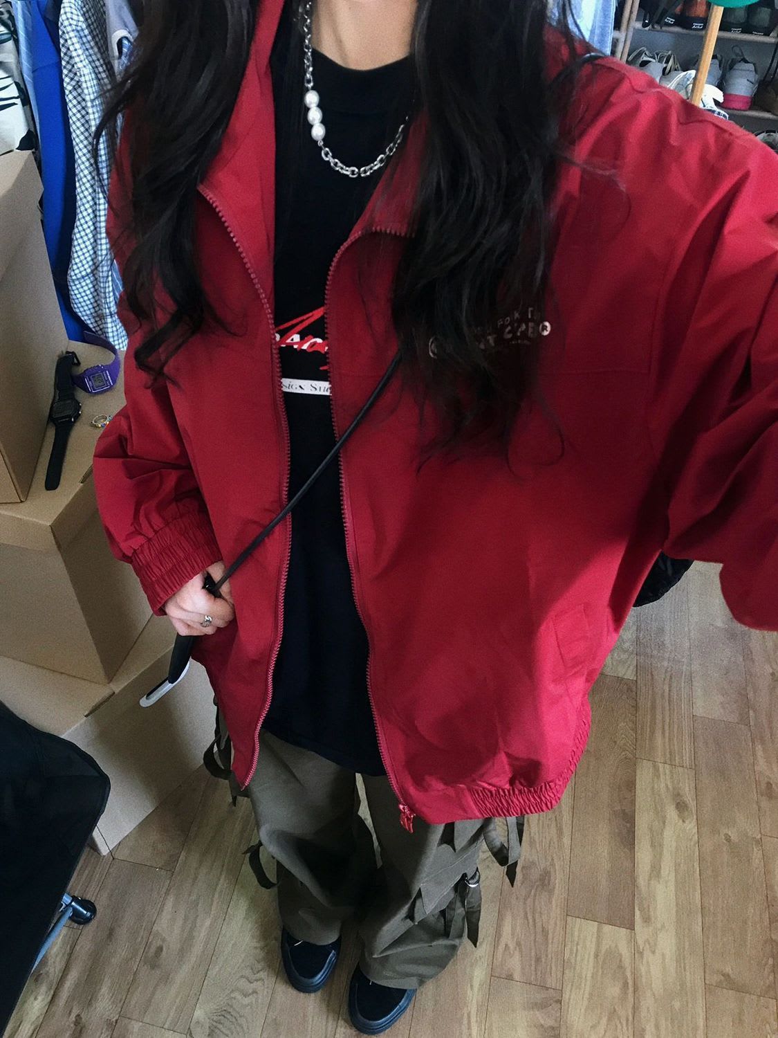 Niche Printed Loose Thin Casual Jacket Coat view 13