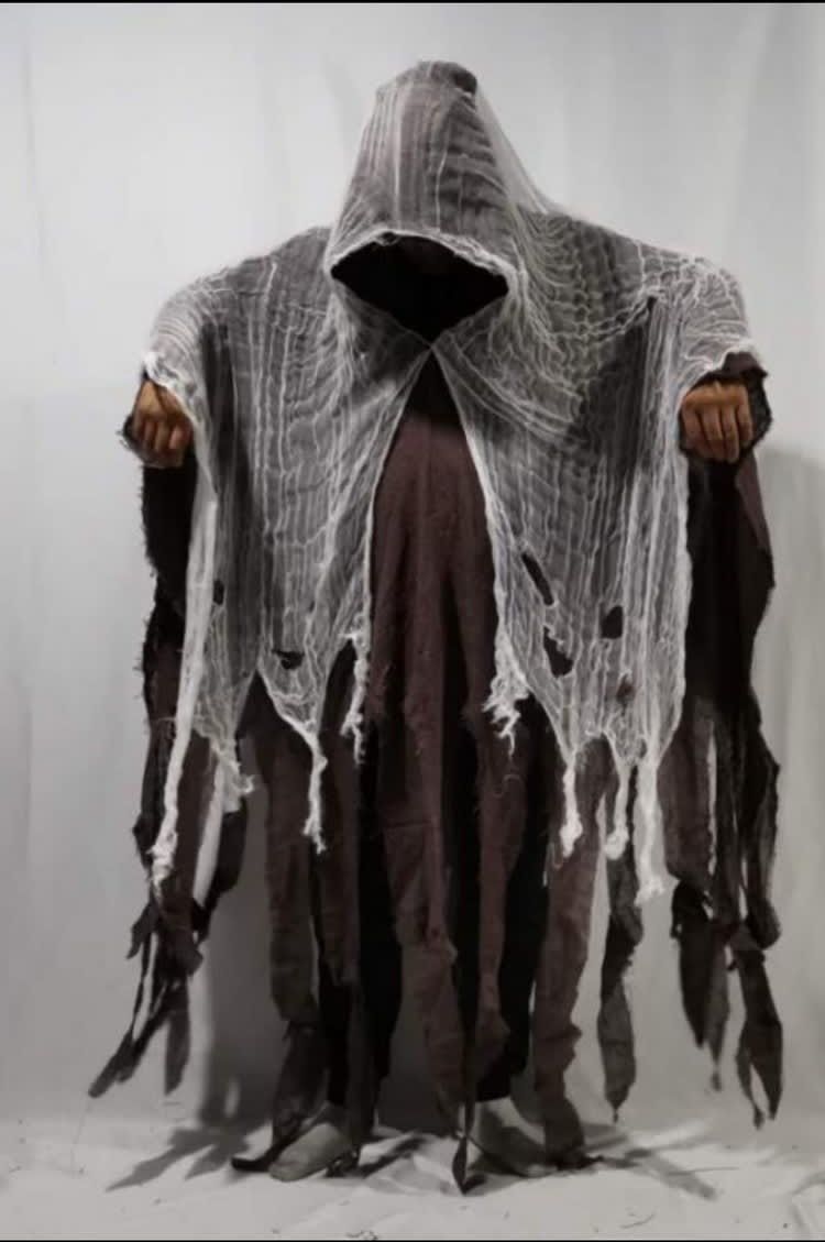 Unisex Halloween Ghost Dementors Cosplay Costume Gothic Horror Zombie Tattered Hooded Capes Day Of The Dead Party Props Cloaks view 3