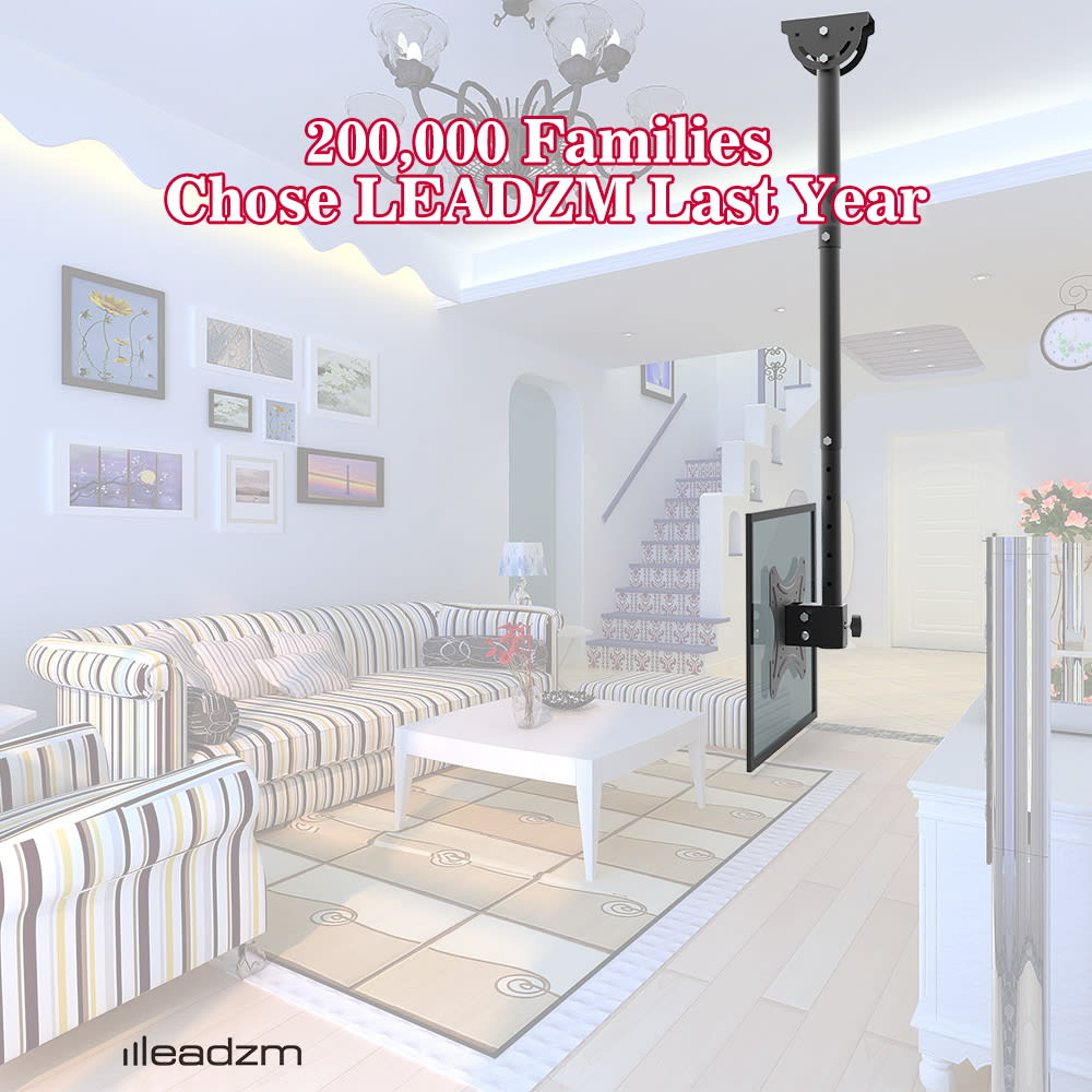TV Ceiling Bracket, Length Adjustable 360 Degree Rotation, Up And Down 5-15 Degrees, Load Capacity 25kg view 14