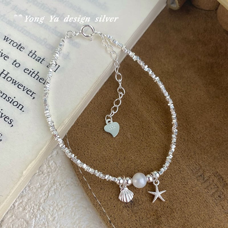 Silver Star Shell Bracelet For Women view 1