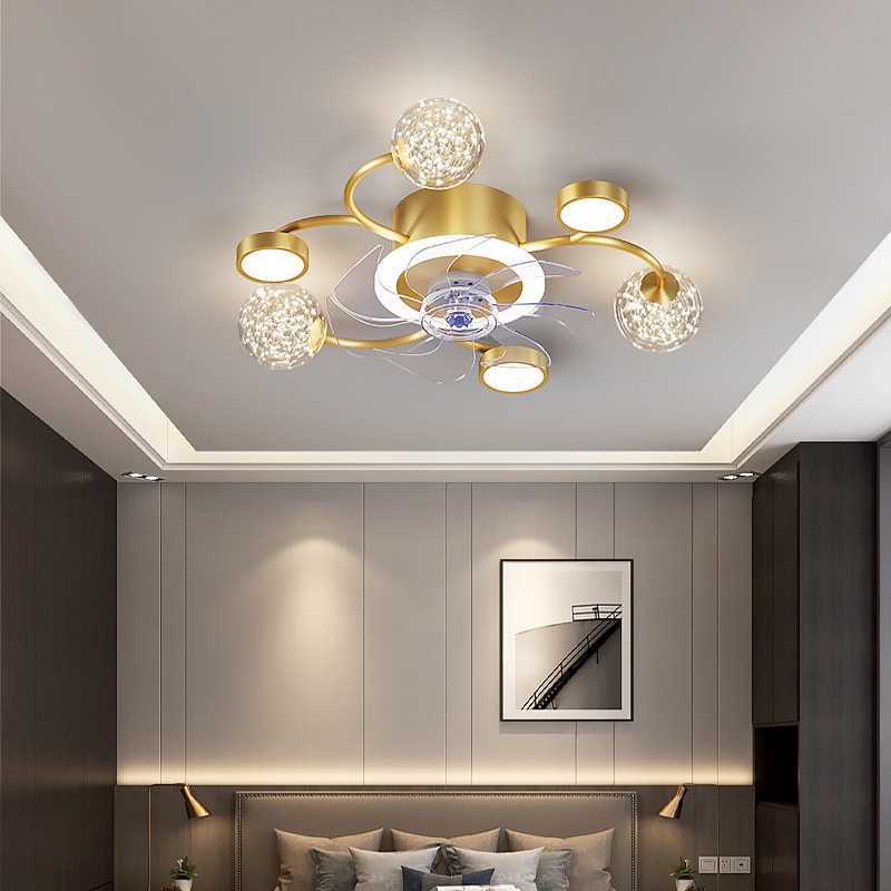Modern Smart Bedroom Ceiling Fan Lamp view 4