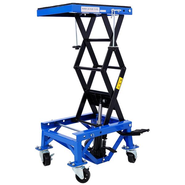 300 Pound Hydraulic Motorcycle Scissor Jack Lifting Foot Wheel Suitable For Small Off-road Vehicles, Blue, Prohibited PlatformTemu view 7