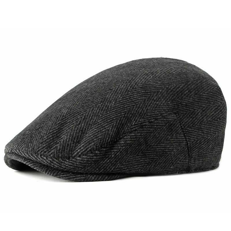 New Style Hat Male British Retro Woolen Beret Casual view 2