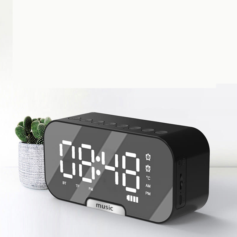 Portable Mirror Clock Alarm Clock view 5