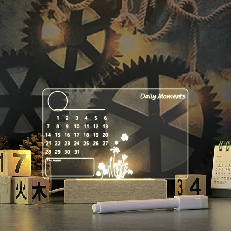 Creative Note Board Creative Led Night Light USB Message Board Holiday Light With Pen Gift For Children Girlfriend Decoration Night Lamp view 2