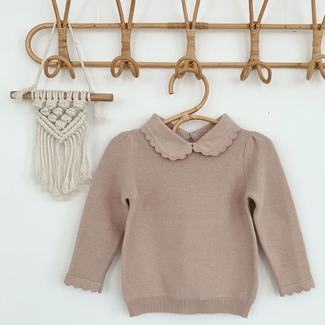 Kids Knitted Pullover Girls Long Sleeve Knit Lace Sweater view 10