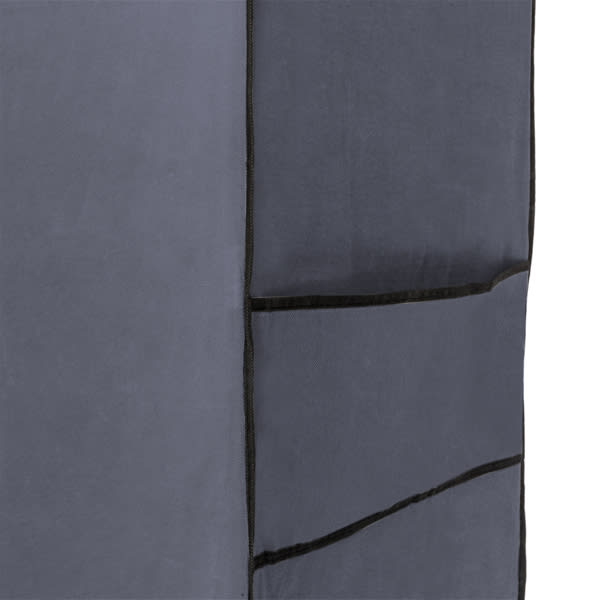 4 Layers, 8 Grids With Fabric Cover, 3 Hanging Clothes Poles, Non-woven Wardrobe view 2