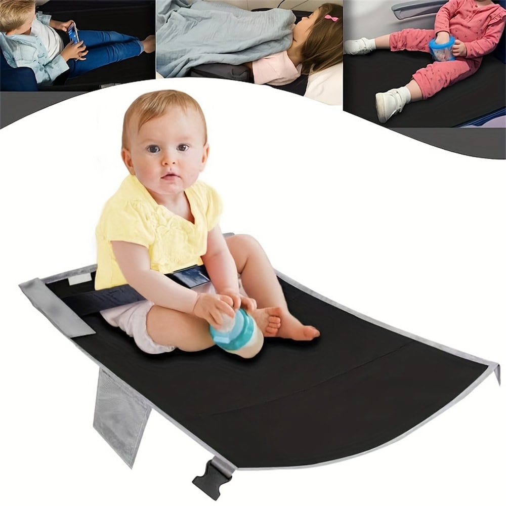 Portable Airplane Seat Extension Pad - Comfortable Nylon Travel Footrest For Enhanced Leg Support view 8