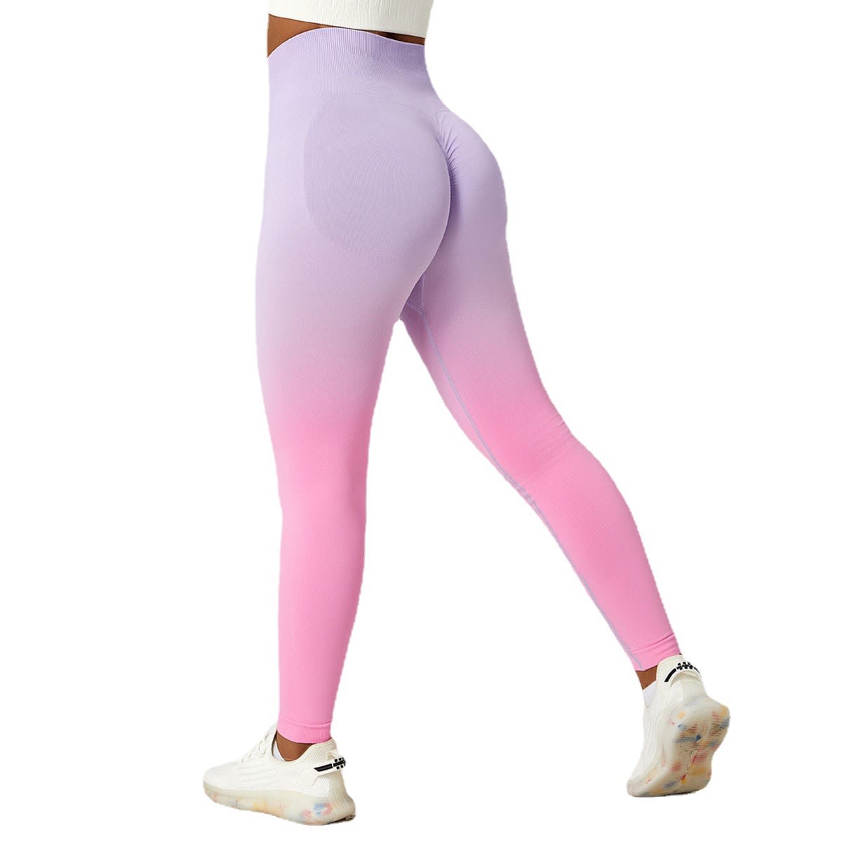 Gradient Fitness High Waist Sportswear Tight Outdoor Pants view 4