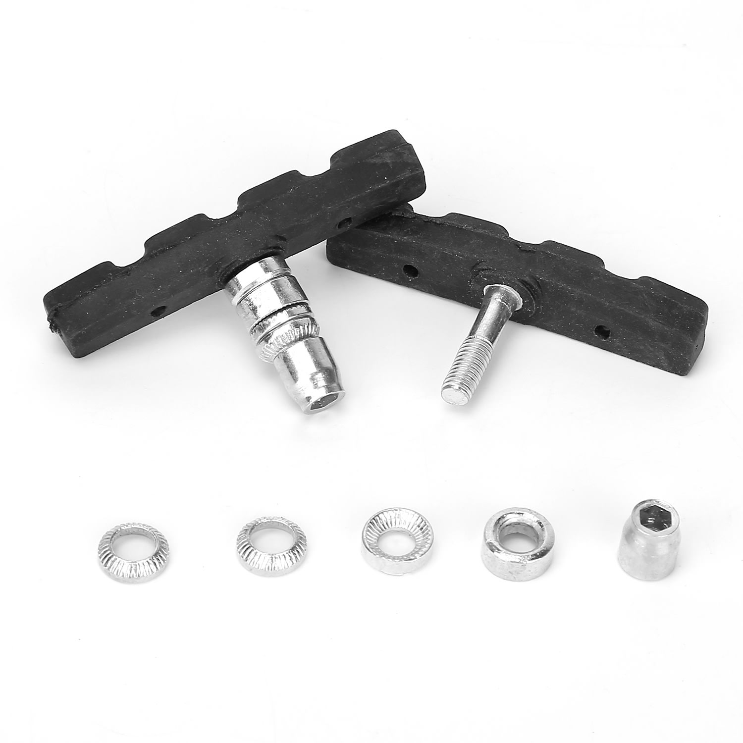 5 Pairs V Bike Brake Pads Road Mountain Bicycle V-Brake Blocks Set 70mm Non-Slip V Bicycle Stop Caliper With Hex Nuts And Spacers view 4